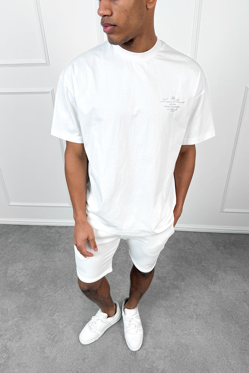 CONJUNTO OVERSIZE WRITING - BLANCO