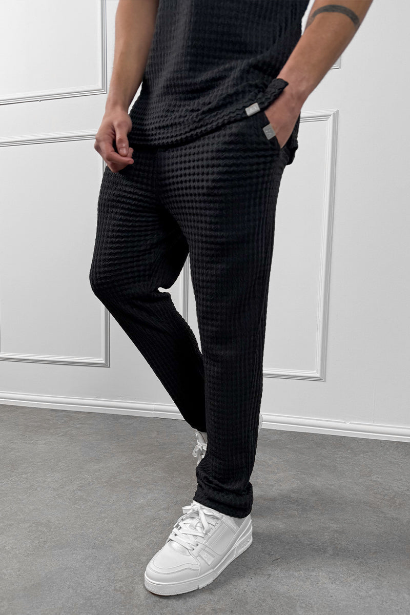CONJUNTO RELIEF OPEN NECK - NEGRO