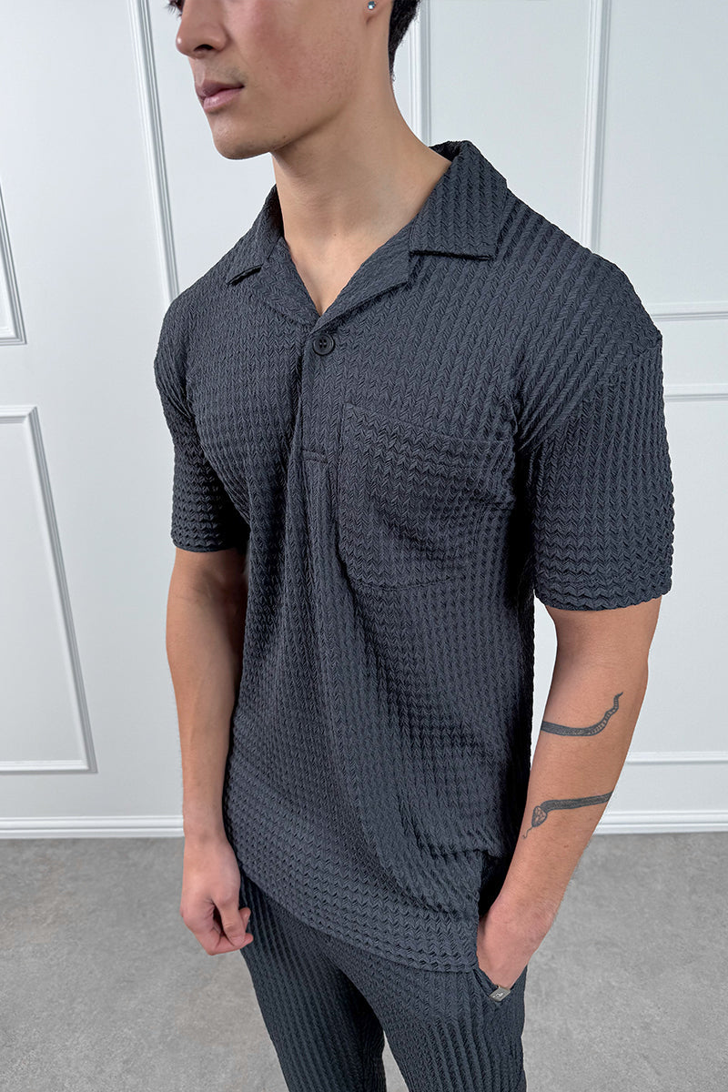 CONJUNTO RELIEF OPEN NECK - GRIS PLATA