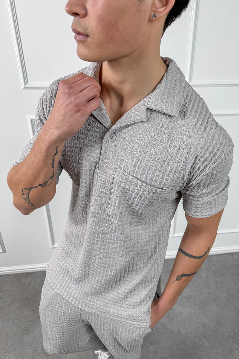 CONJUNTO RELIEF OPEN NECK - GRIS PERLA
