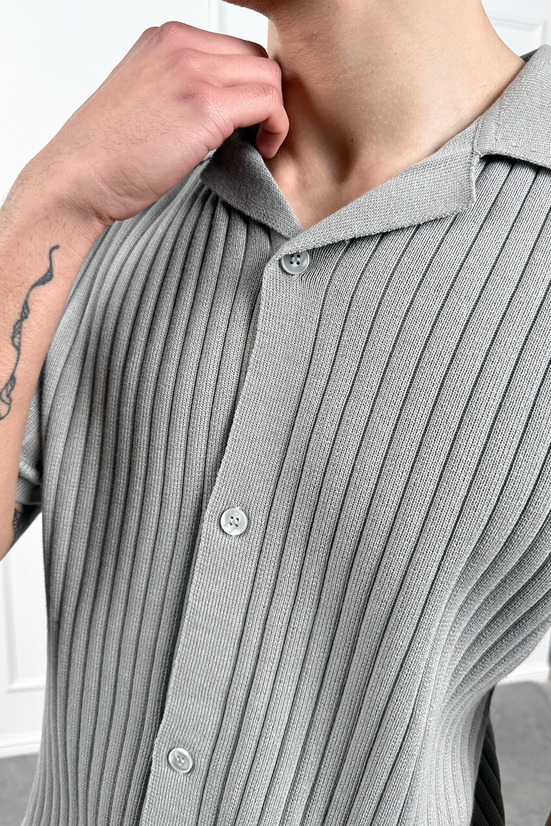 CONJUNTO PRINT RELIEF - GRIS PERLA