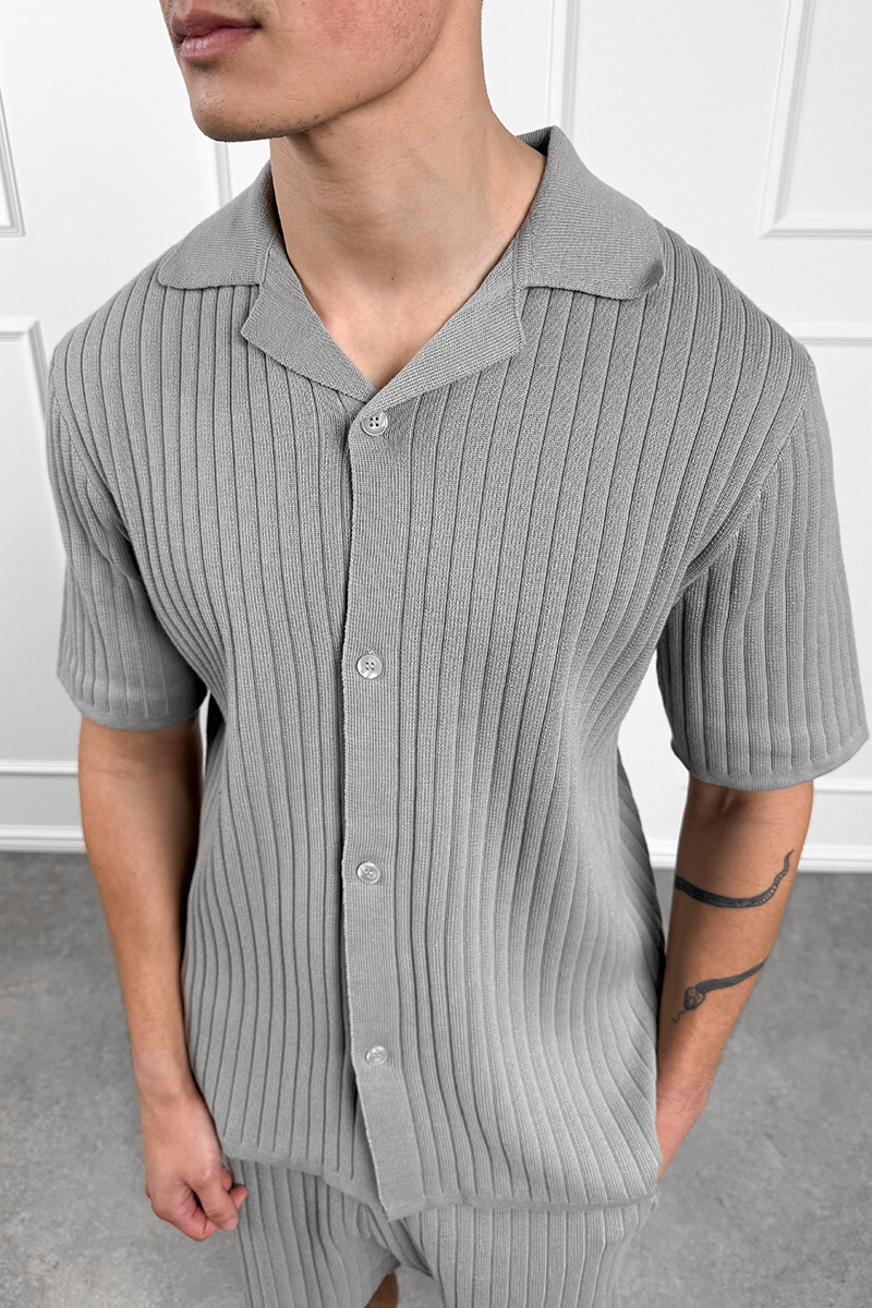 CONJUNTO PRINT RELIEF - GRIS PERLA