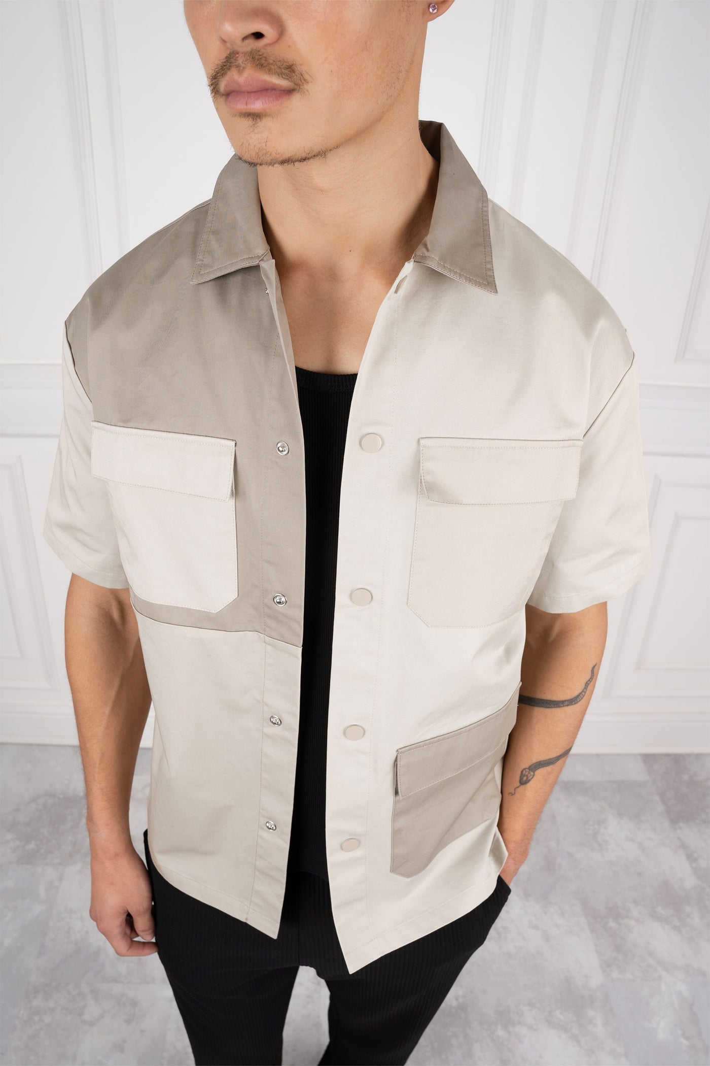 CAMISA PANEL OVERSIZE