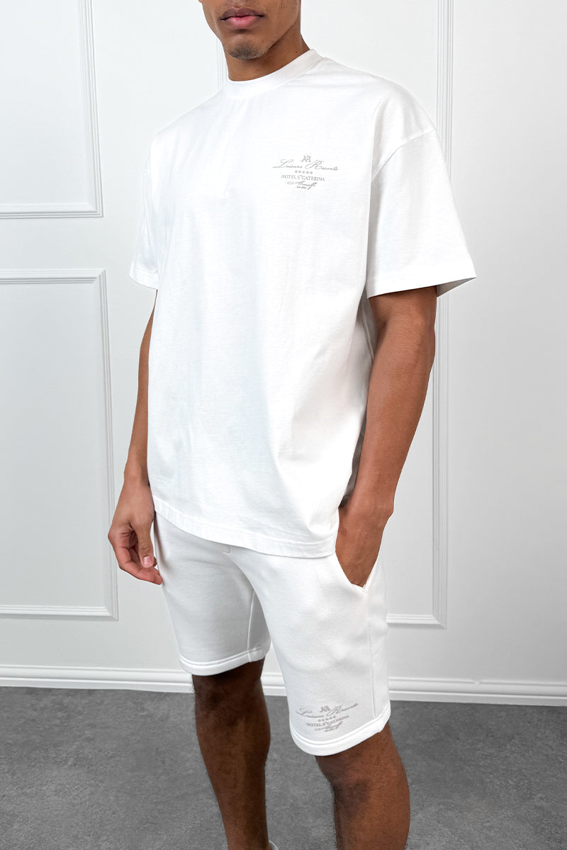 CONJUNTO OVERSIZE WRITING - BLANCO