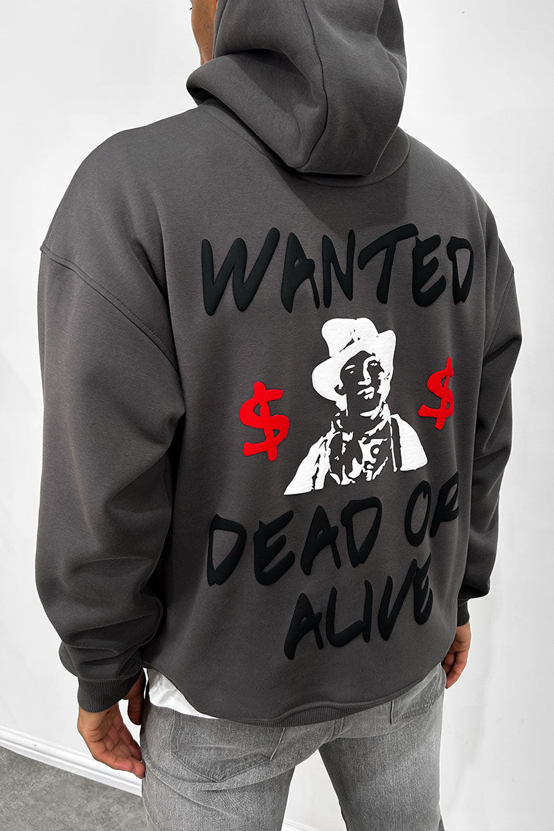 SUDADERA WANTED PRINT