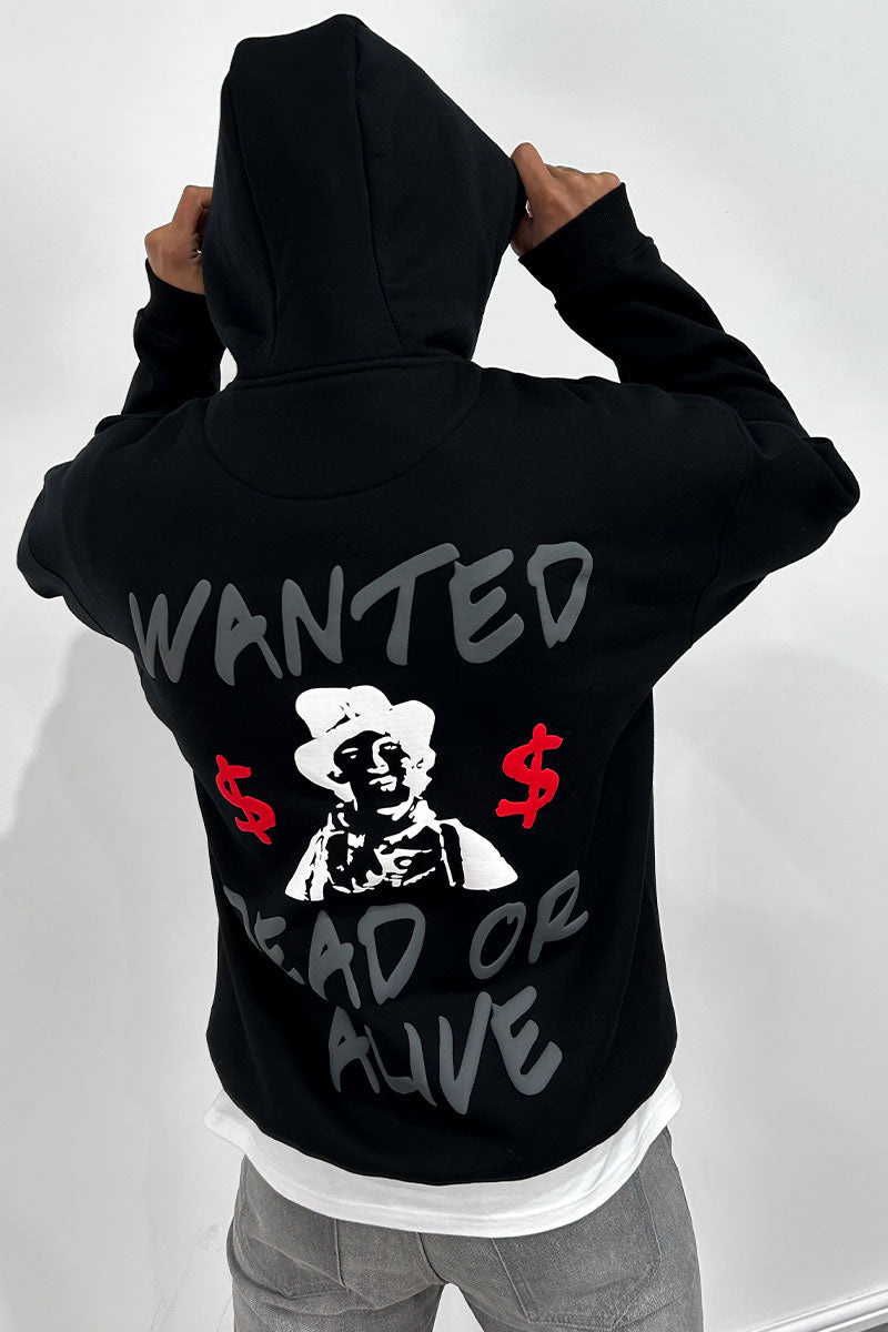 SUDADERA WANTED PRINT