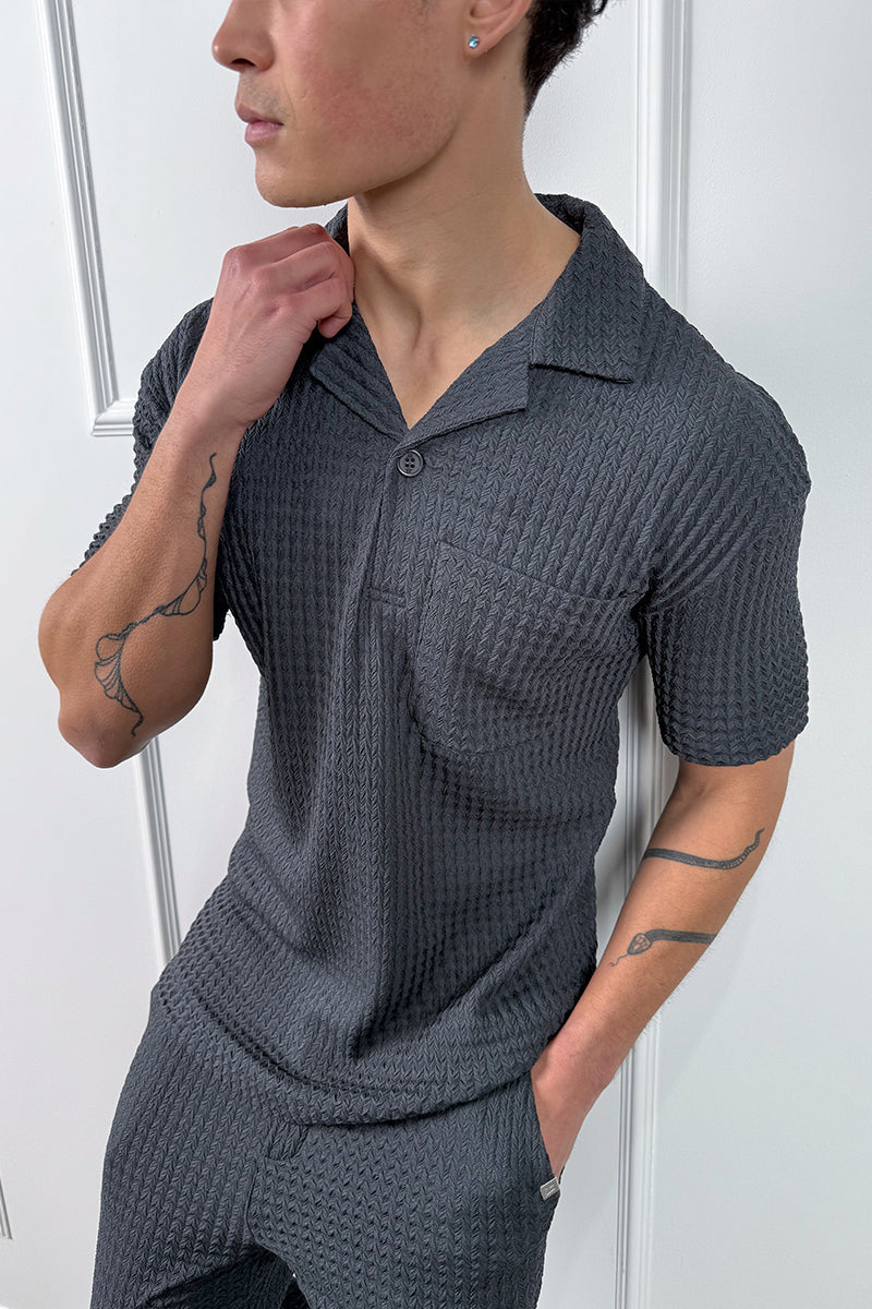 CONJUNTO RELIEF OPEN NECK - GRIS PLATA