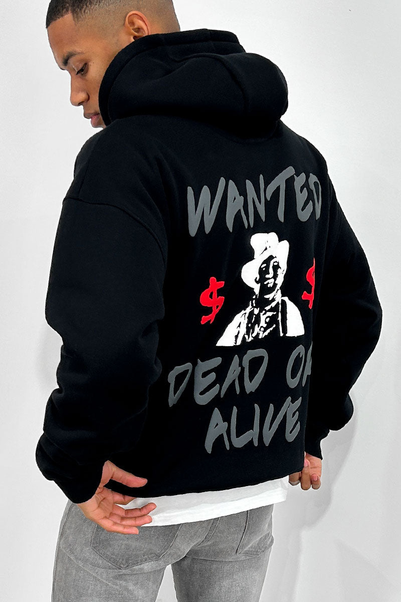 SUDADERA WANTED PRINT