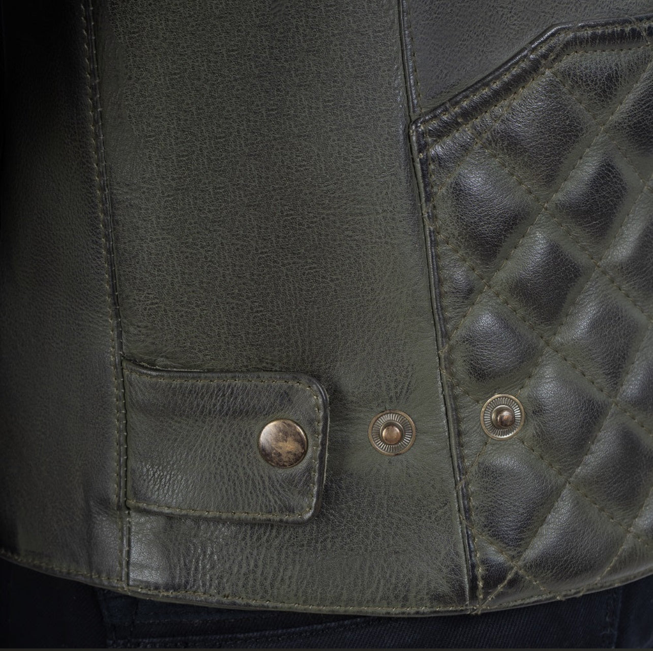 Chaqueta de moto de cuero retro