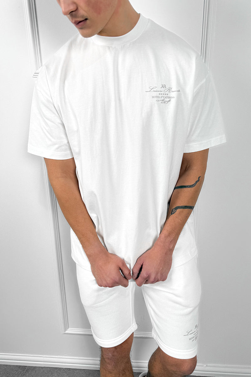 CONJUNTO OVERSIZE WRITING - BLANCO