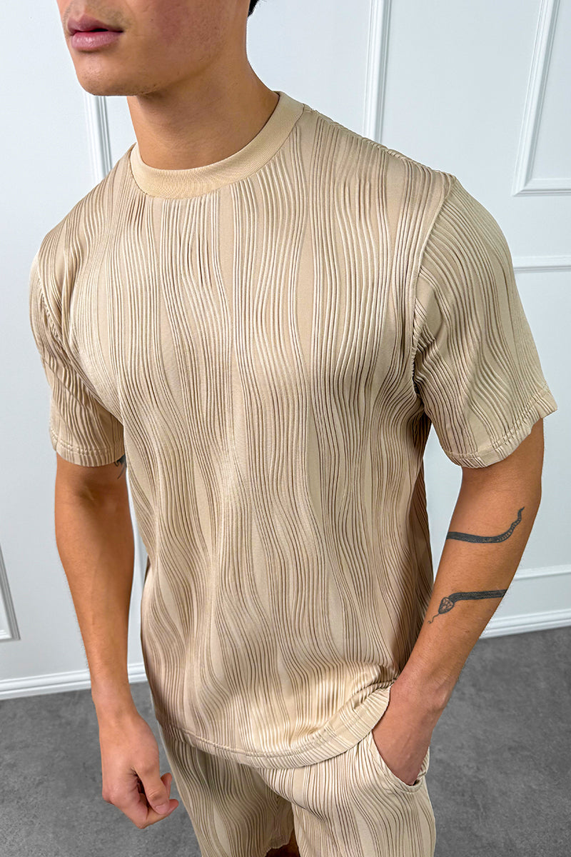 CAMISETA WAVE SLIM FIT - BEIGE