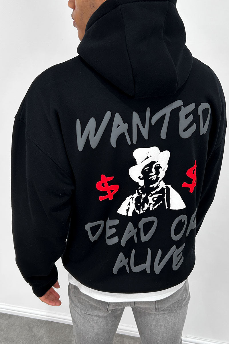 SUDADERA WANTED PRINT