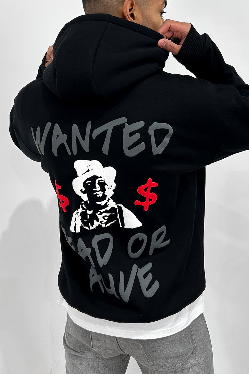SUDADERA WANTED PRINT