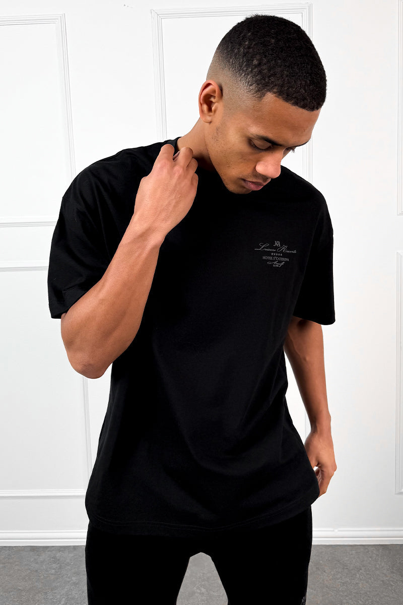 CONJUNTO OVERSIZE WRITING - NEGRO
