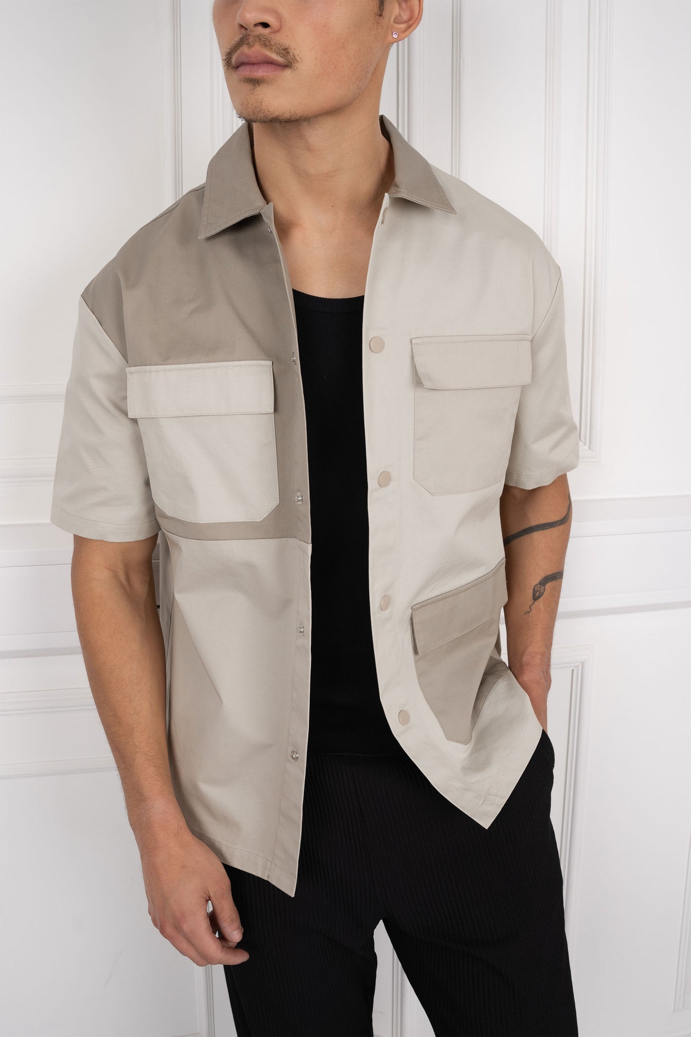 CAMISA PANEL OVERSIZE