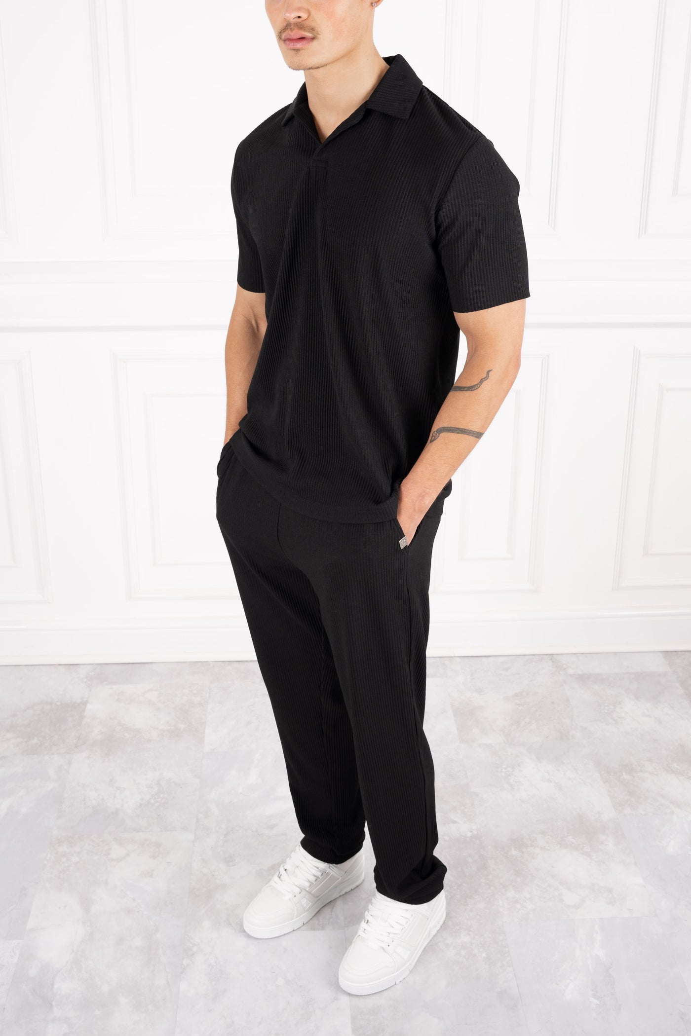 CONJUNTO PLEATED MASON - NEGRO
