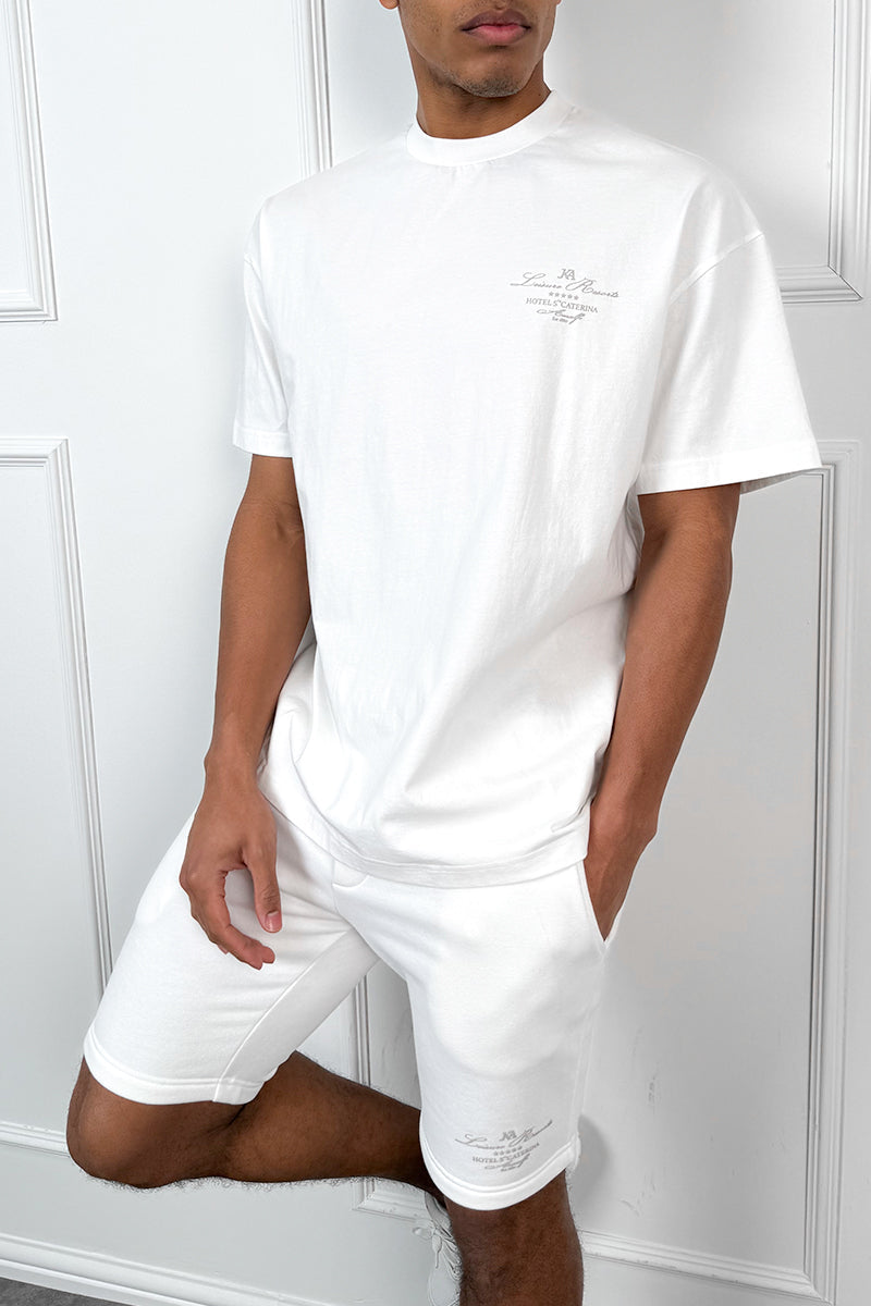 CONJUNTO OVERSIZE WRITING - BLANCO