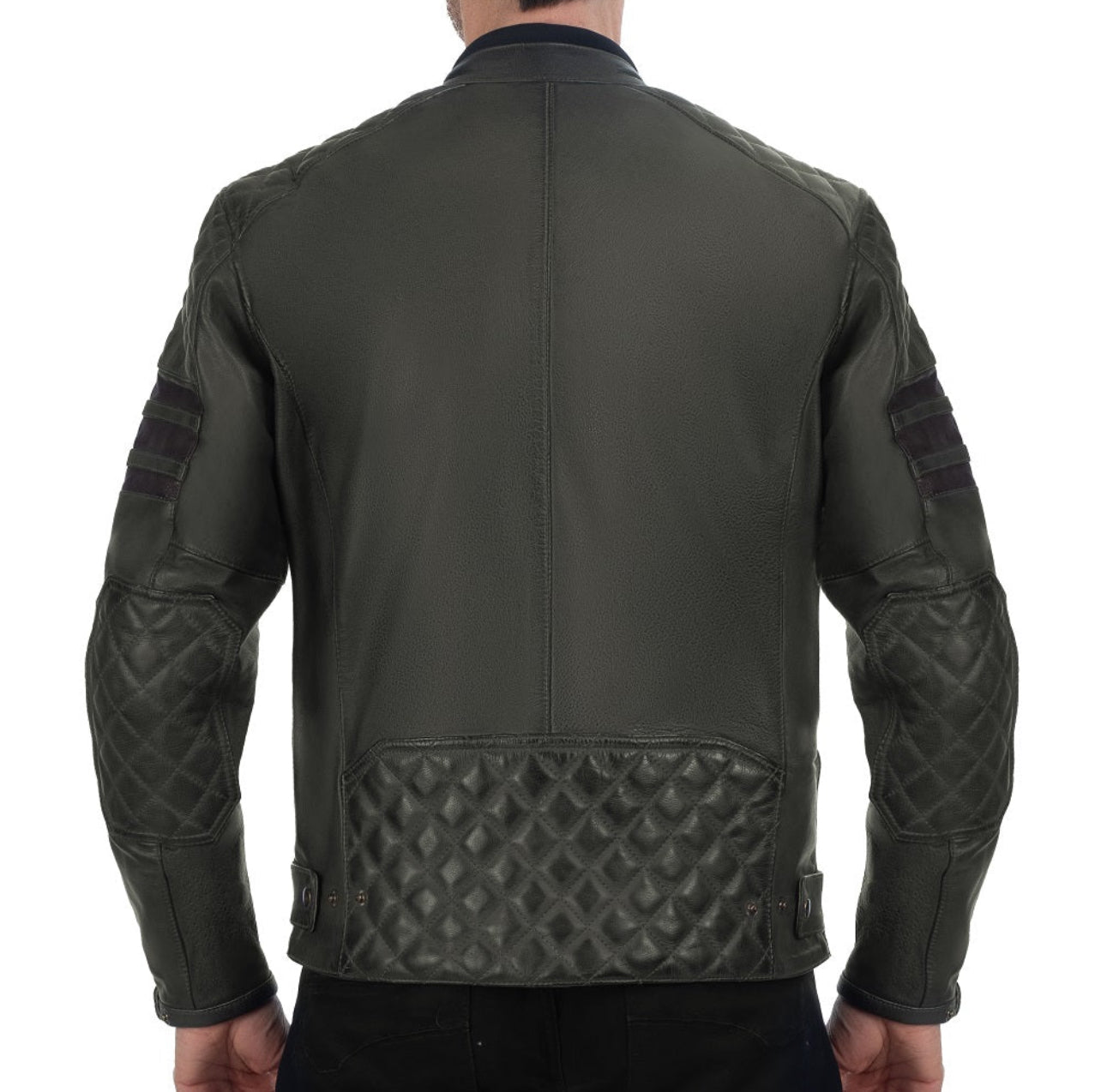Chaqueta de moto de cuero retro
