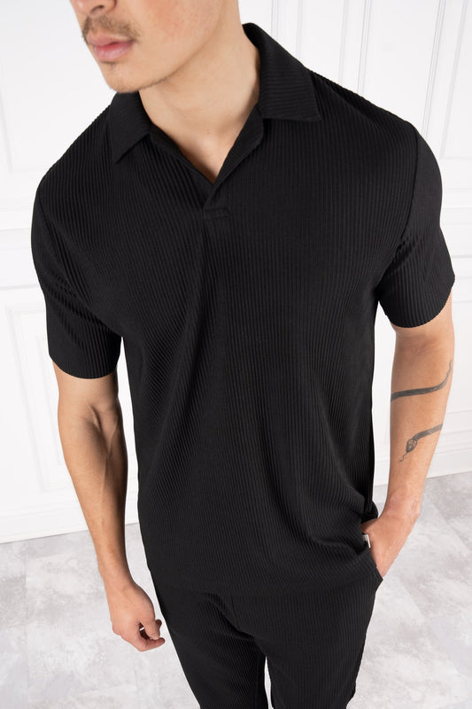 POLO PRINT RELIEF - NEGRO