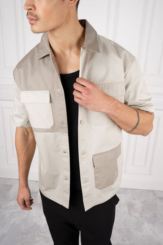 CAMISA PANEL OVERSIZE