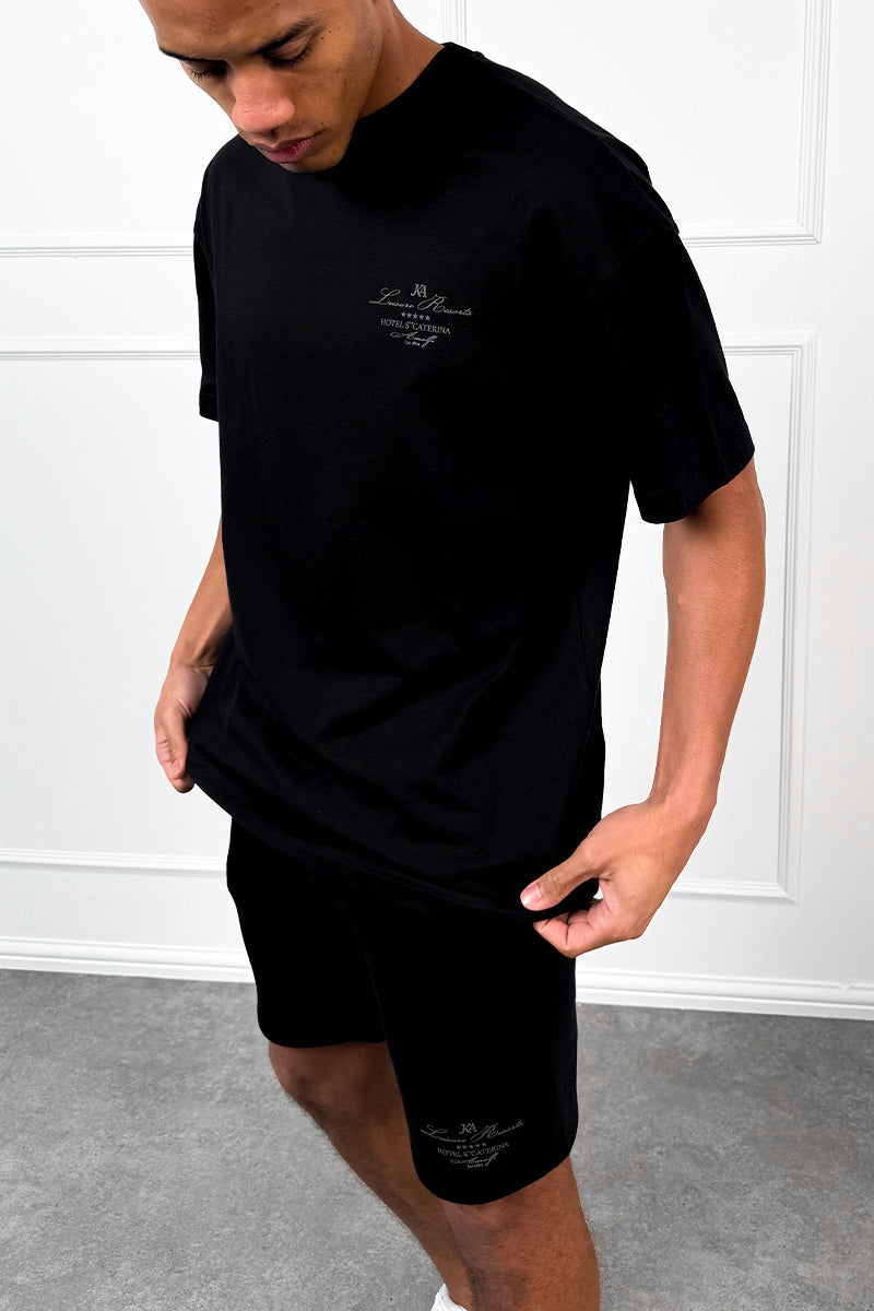 CONJUNTO OVERSIZE WRITING - NEGRO