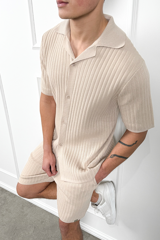CONJUNTO PRINT RELIEF - BEIGE
