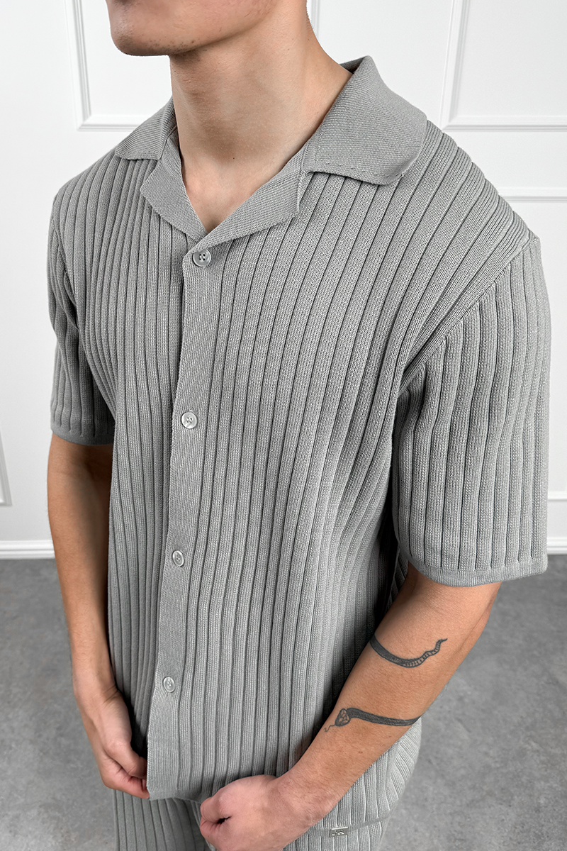 CONJUNTO PRINT RELIEF - GRIS PERLA