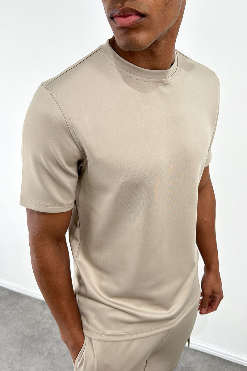 CAMISETA SLIM FIT - BEIGE