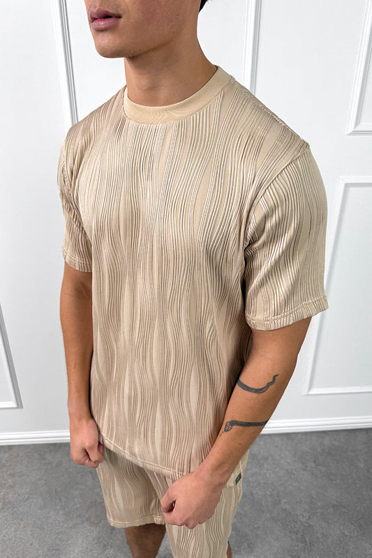 CAMISETA WAVE SLIM FIT - BEIGE