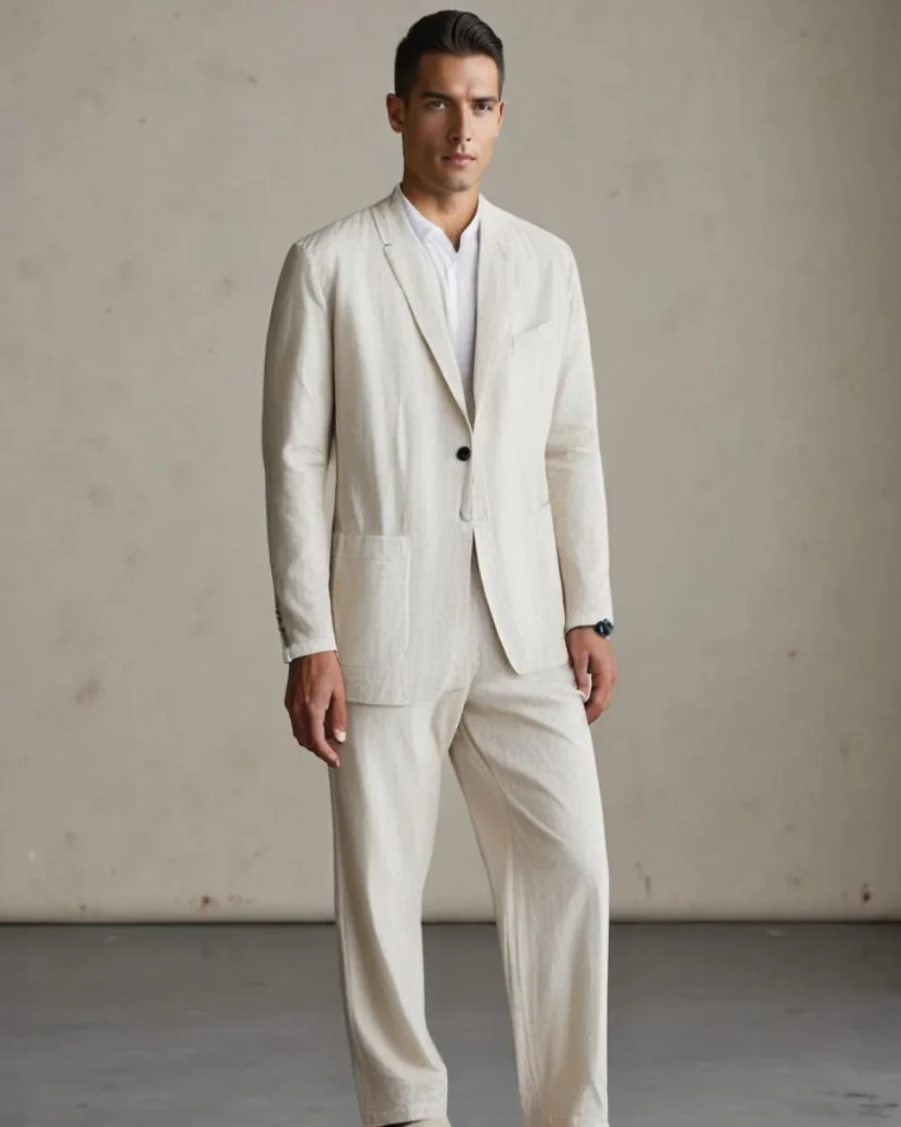 Conjunto elegante de lino