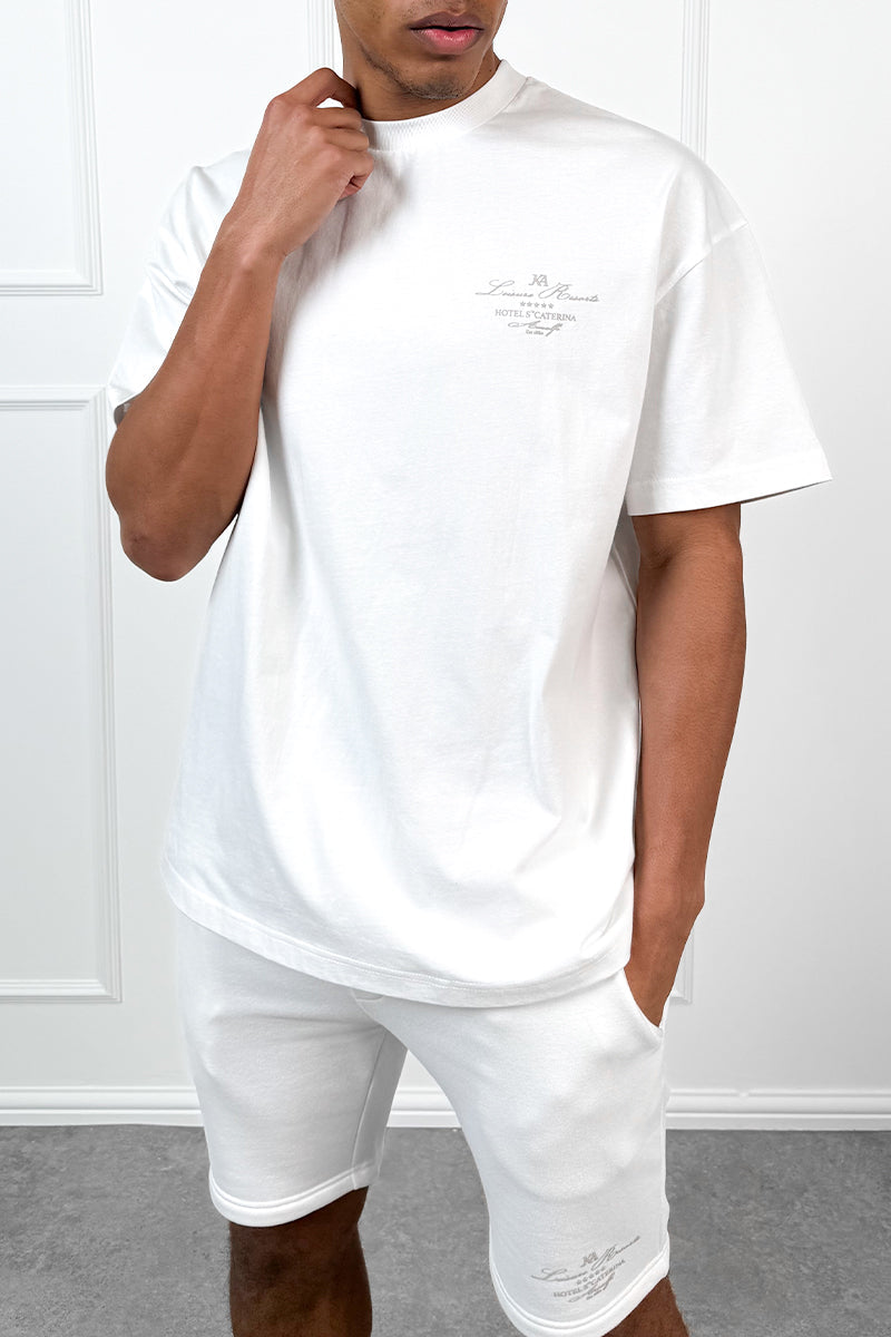 CONJUNTO OVERSIZE WRITING - BLANCO