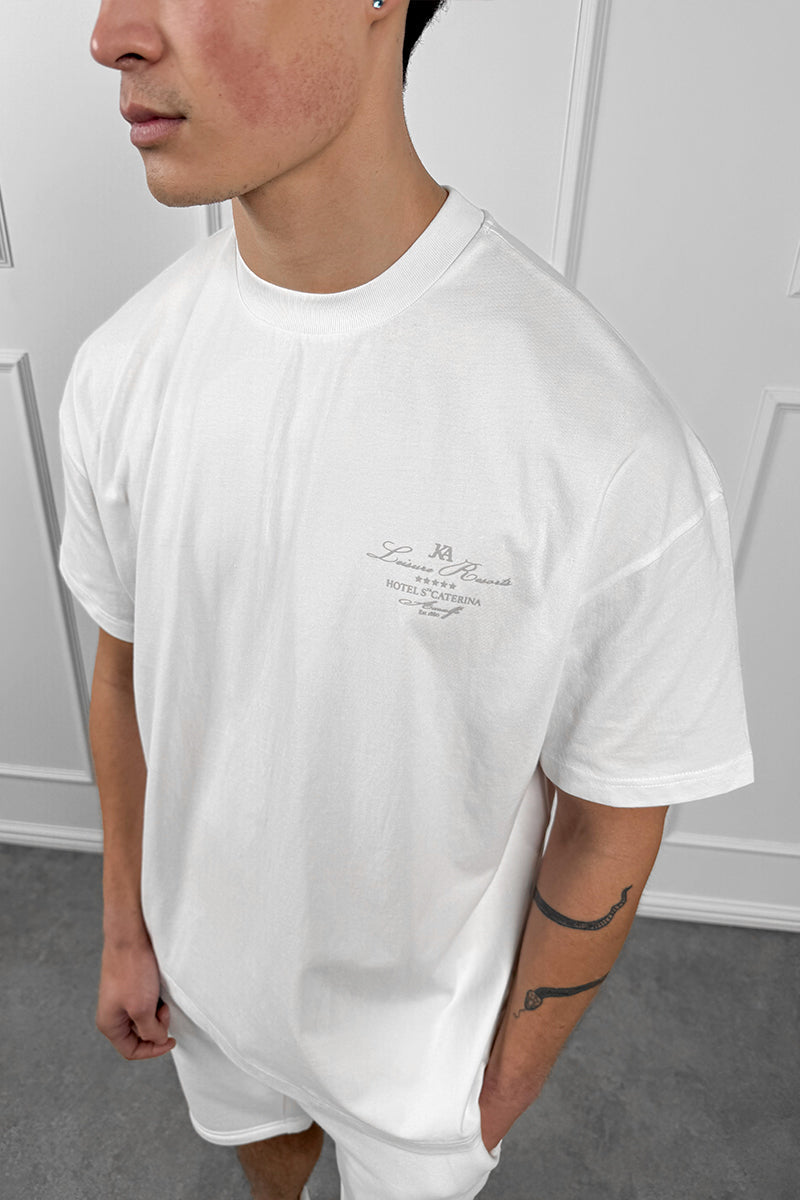 CONJUNTO OVERSIZE WRITING - BLANCO