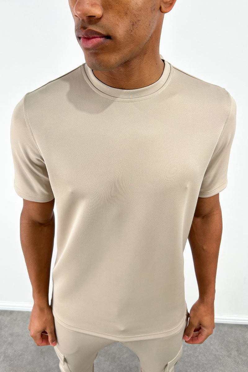 CAMISETA SLIM FIT - BEIGE