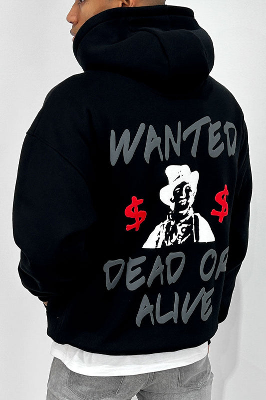SUDADERA WANTED PRINT