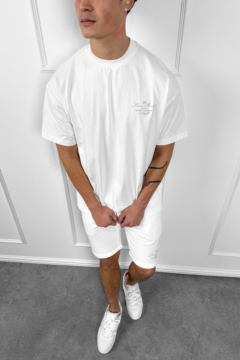 CONJUNTO OVERSIZE WRITING - BLANCO