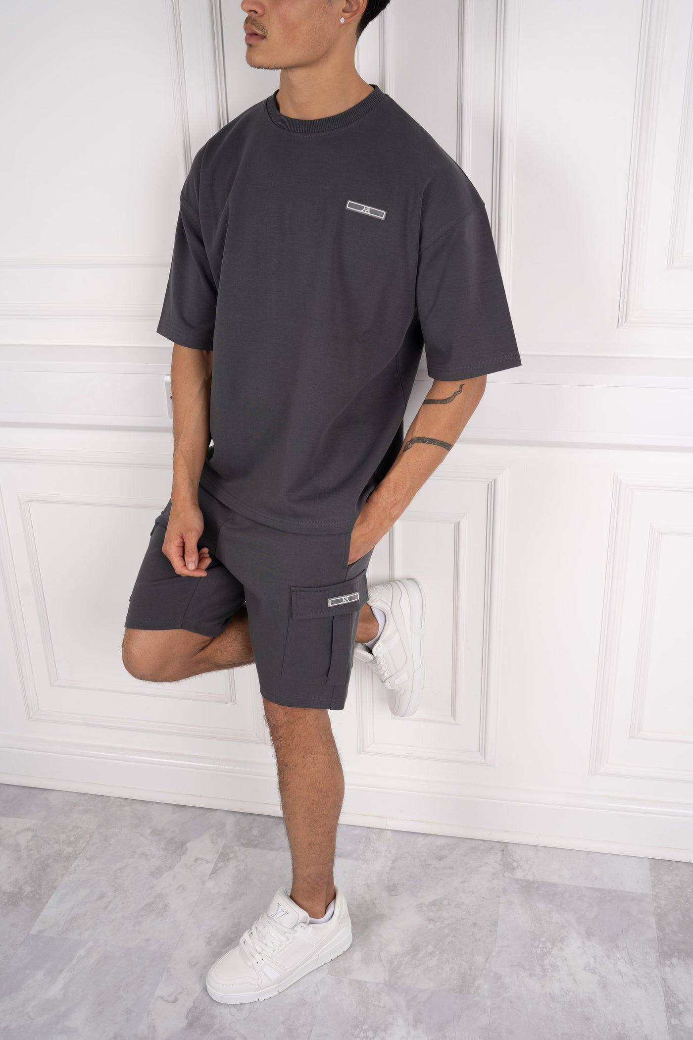 CONJUNTO OVERSIZE ESSENTIAL FIT - GRIS