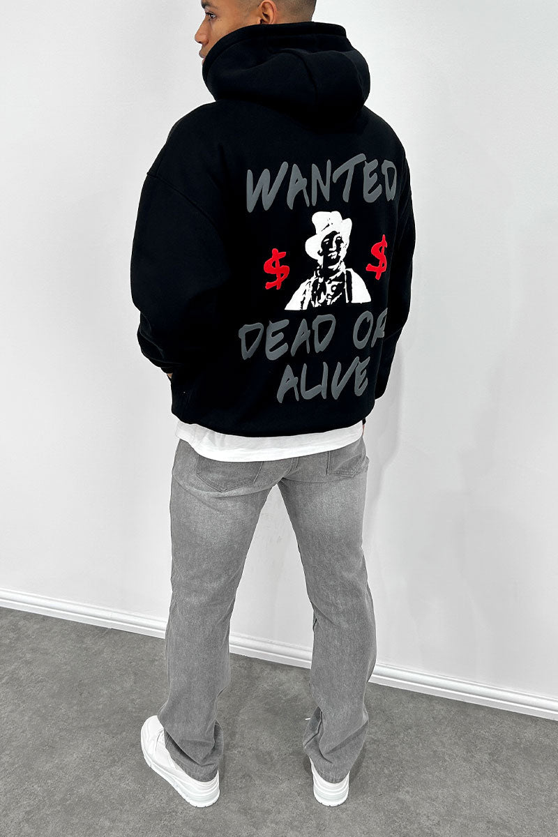 SUDADERA WANTED PRINT