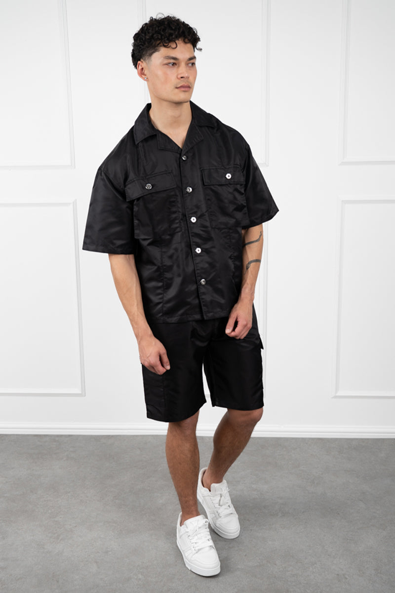 CONJUNTO NYLON OVERSIZE - NEGRO