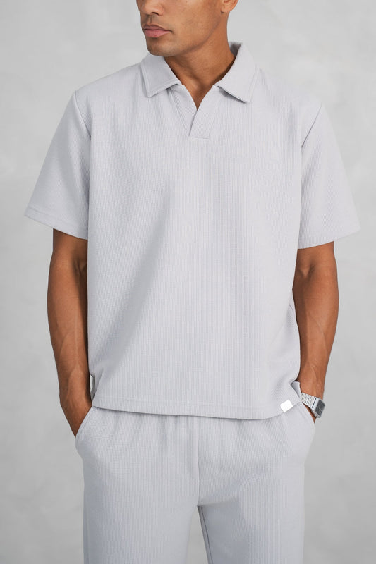 POLO OPEN NECK - GRIS