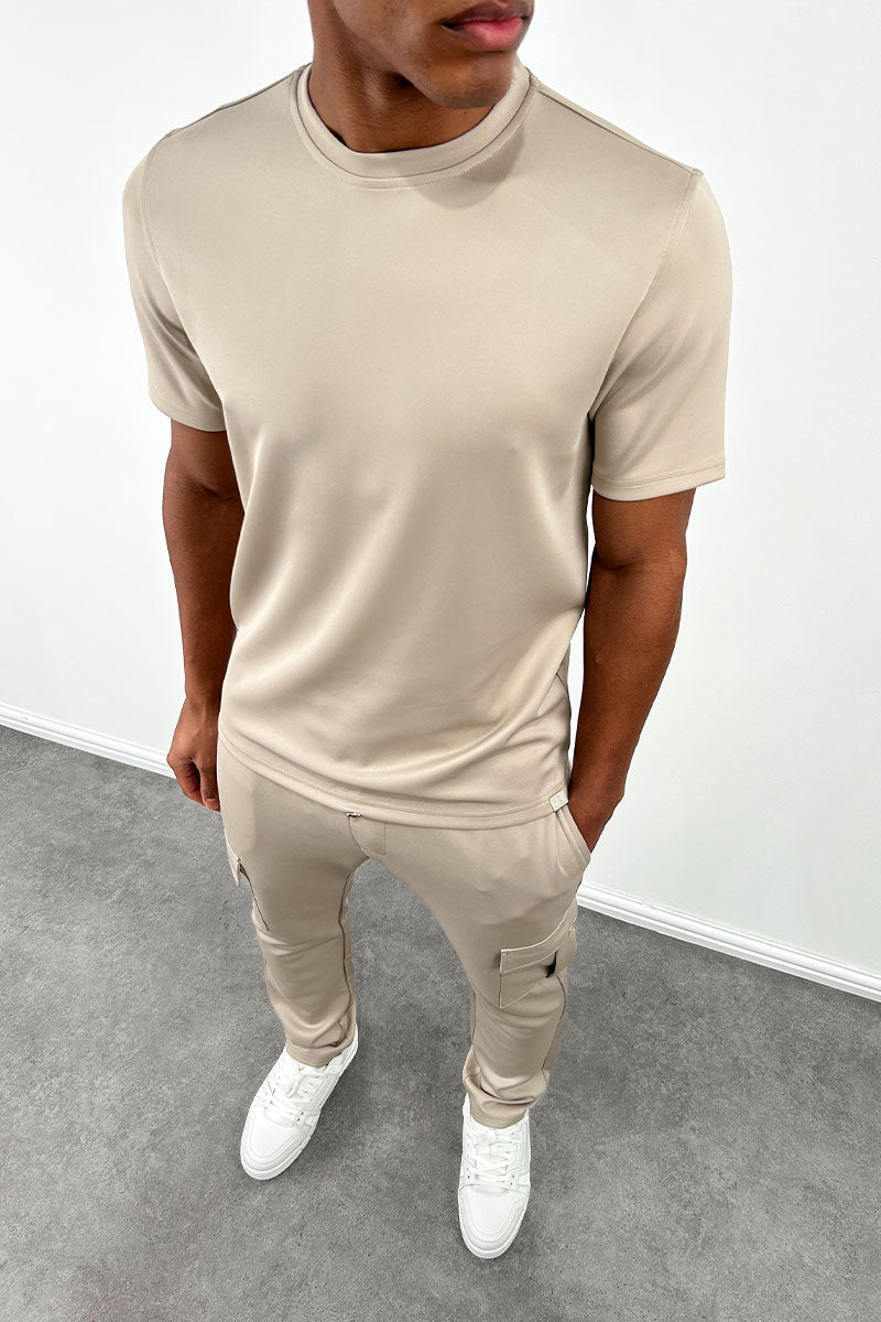 CAMISETA SLIM FIT - BEIGE