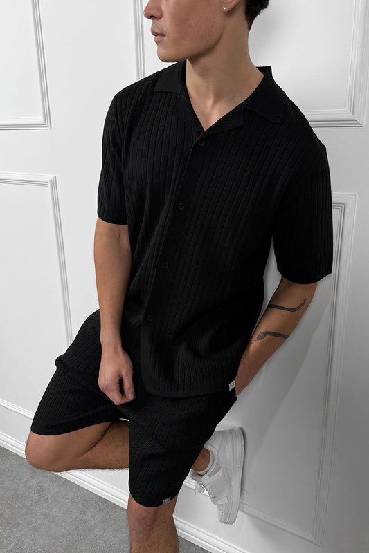 CONJUNTO PRINT RELIEF - NEGRO
