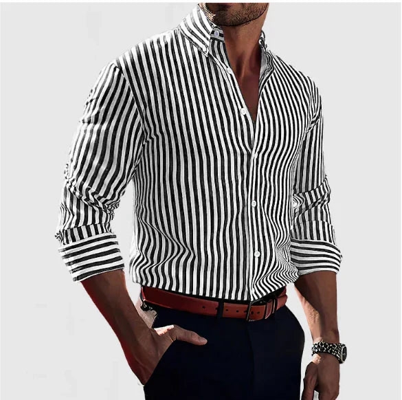 Elegante camisa de rayas